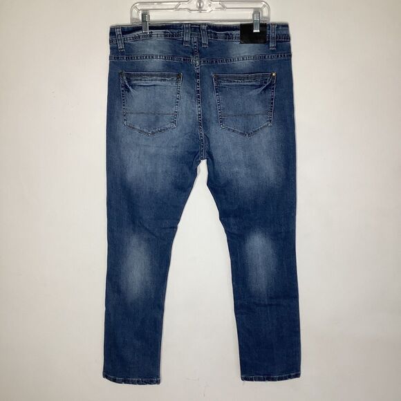 Steves Jeans Mens Distressed Denim Jeans‎ Blue Size 36 x 29.5 - Picture 3 of 6
